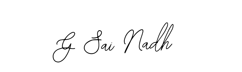 You should practise on your own different ways (Bearetta-2O07w) to write your name (G Sai Nadh) in signature. don't let someone else do it for you. G Sai Nadh signature style 12 images and pictures png