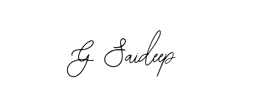 You should practise on your own different ways (Bearetta-2O07w) to write your name (G Saideep) in signature. don't let someone else do it for you. G Saideep signature style 12 images and pictures png