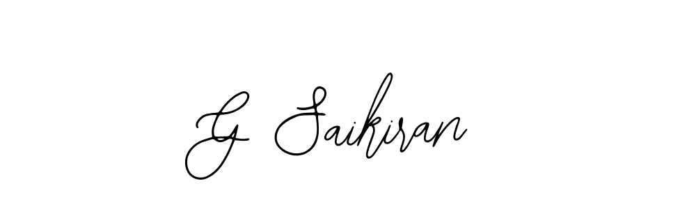 Create a beautiful signature design for name G Saikiran. With this signature (Bearetta-2O07w) fonts, you can make a handwritten signature for free. G Saikiran signature style 12 images and pictures png