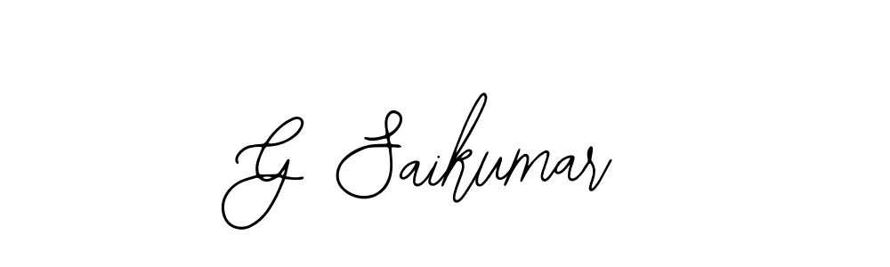 Also we have G Saikumar name is the best signature style. Create professional handwritten signature collection using Bearetta-2O07w autograph style. G Saikumar signature style 12 images and pictures png