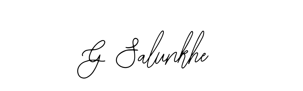 Create a beautiful signature design for name G Salunkhe. With this signature (Bearetta-2O07w) fonts, you can make a handwritten signature for free. G Salunkhe signature style 12 images and pictures png