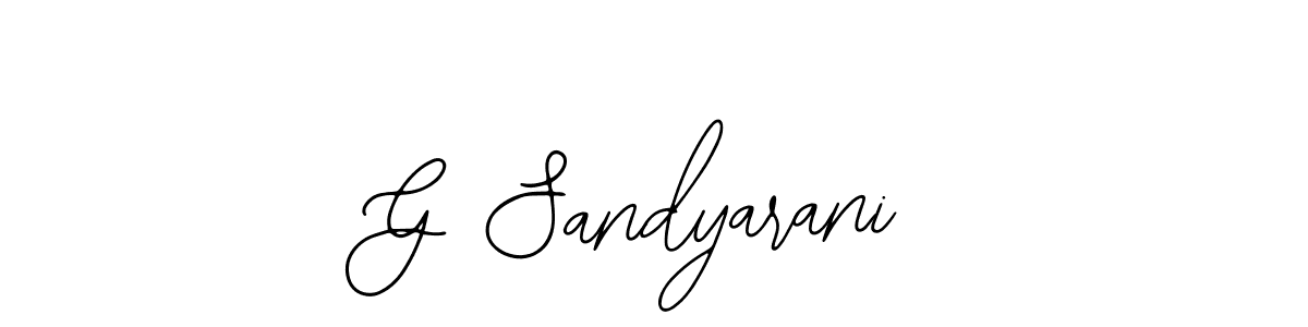 Create a beautiful signature design for name G Sandyarani. With this signature (Bearetta-2O07w) fonts, you can make a handwritten signature for free. G Sandyarani signature style 12 images and pictures png