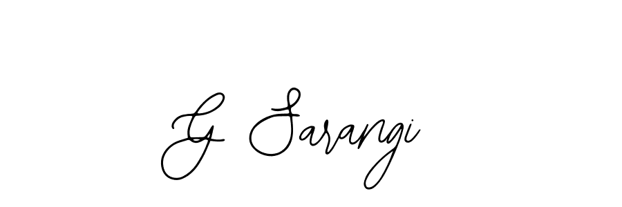 if you are searching for the best signature style for your name G Sarangi. so please give up your signature search. here we have designed multiple signature styles  using Bearetta-2O07w. G Sarangi signature style 12 images and pictures png