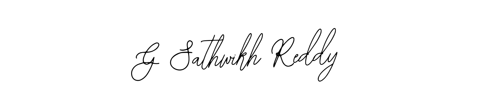 Also You can easily find your signature by using the search form. We will create G Sathwikh Reddy name handwritten signature images for you free of cost using Bearetta-2O07w sign style. G Sathwikh Reddy signature style 12 images and pictures png