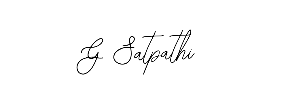 Design your own signature with our free online signature maker. With this signature software, you can create a handwritten (Bearetta-2O07w) signature for name G Satpathi. G Satpathi signature style 12 images and pictures png