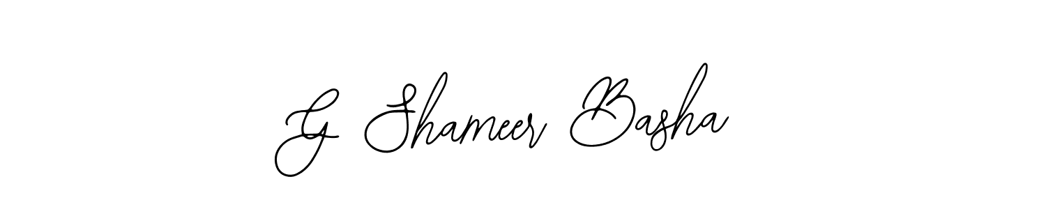 How to make G Shameer Basha name signature. Use Bearetta-2O07w style for creating short signs online. This is the latest handwritten sign. G Shameer Basha signature style 12 images and pictures png