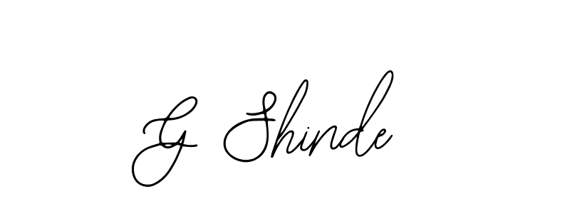 Design your own signature with our free online signature maker. With this signature software, you can create a handwritten (Bearetta-2O07w) signature for name G Shinde. G Shinde signature style 12 images and pictures png