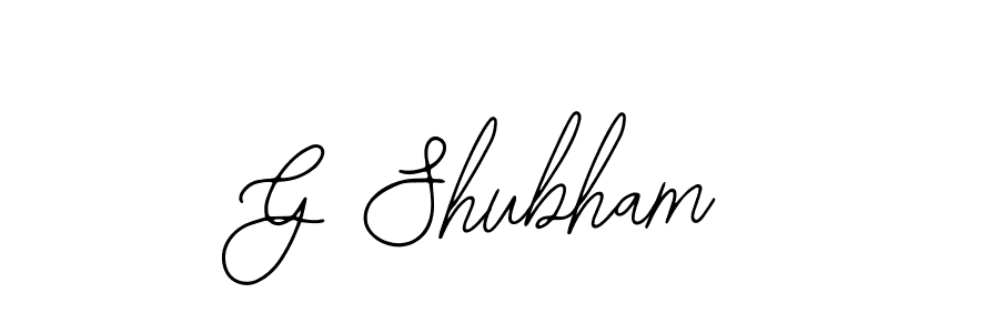 Use a signature maker to create a handwritten signature online. With this signature software, you can design (Bearetta-2O07w) your own signature for name G Shubham. G Shubham signature style 12 images and pictures png