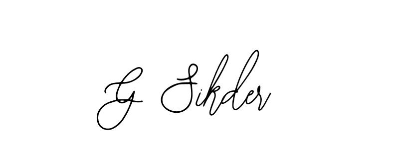 You can use this online signature creator to create a handwritten signature for the name G Sikder. This is the best online autograph maker. G Sikder signature style 12 images and pictures png