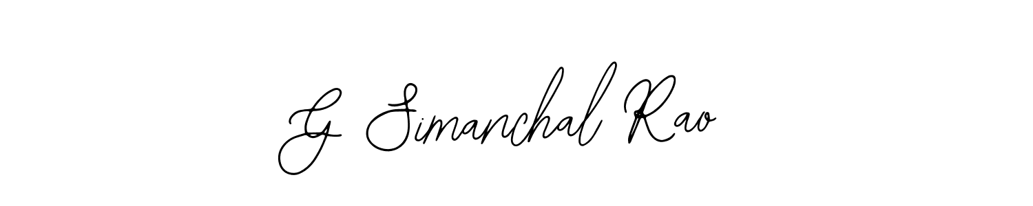 Create a beautiful signature design for name G Simanchal Rao. With this signature (Bearetta-2O07w) fonts, you can make a handwritten signature for free. G Simanchal Rao signature style 12 images and pictures png