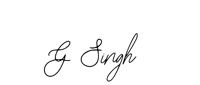 Use a signature maker to create a handwritten signature online. With this signature software, you can design (Bearetta-2O07w) your own signature for name G Singh. G Singh signature style 12 images and pictures png