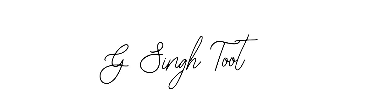 Similarly Bearetta-2O07w is the best handwritten signature design. Signature creator online .You can use it as an online autograph creator for name G Singh Toot. G Singh Toot signature style 12 images and pictures png