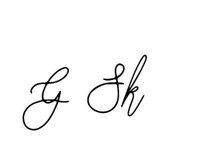 Also we have G Sk name is the best signature style. Create professional handwritten signature collection using Bearetta-2O07w autograph style. G Sk signature style 12 images and pictures png