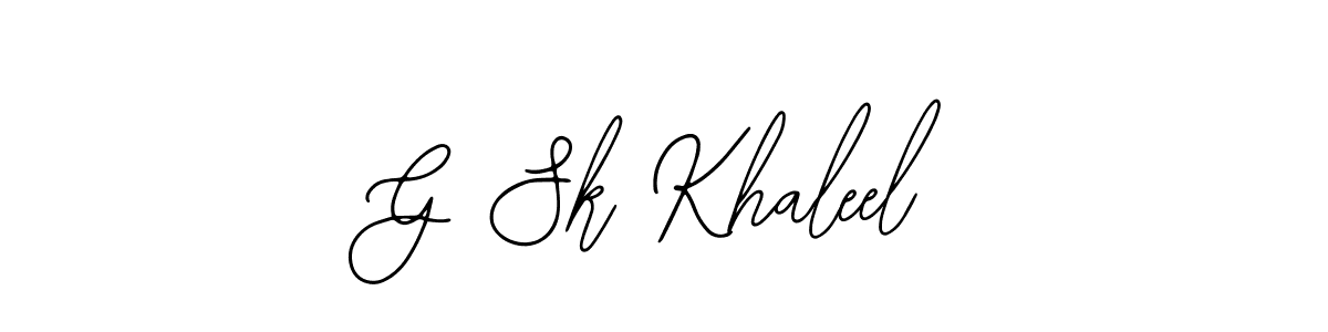 Make a beautiful signature design for name G Sk Khaleel. Use this online signature maker to create a handwritten signature for free. G Sk Khaleel signature style 12 images and pictures png