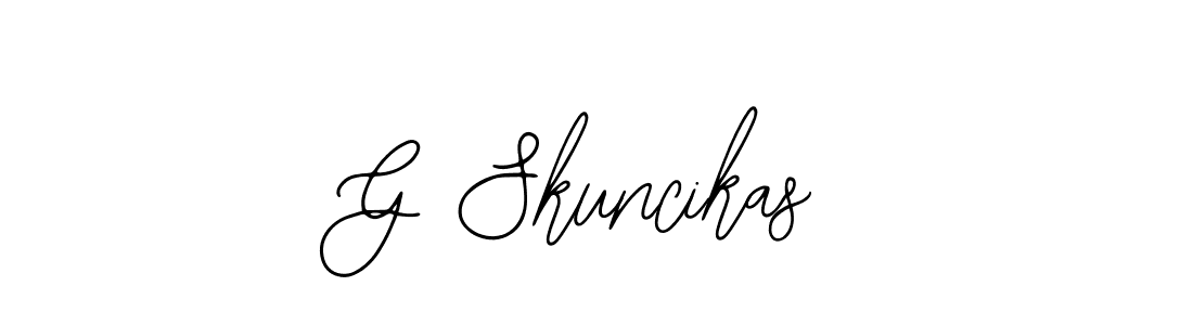 The best way (Bearetta-2O07w) to make a short signature is to pick only two or three words in your name. The name G Skuncikas include a total of six letters. For converting this name. G Skuncikas signature style 12 images and pictures png