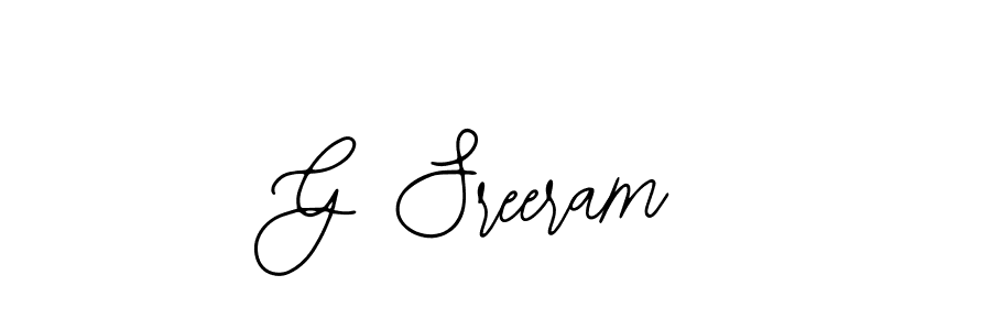 The best way (Bearetta-2O07w) to make a short signature is to pick only two or three words in your name. The name G Sreeram include a total of six letters. For converting this name. G Sreeram signature style 12 images and pictures png