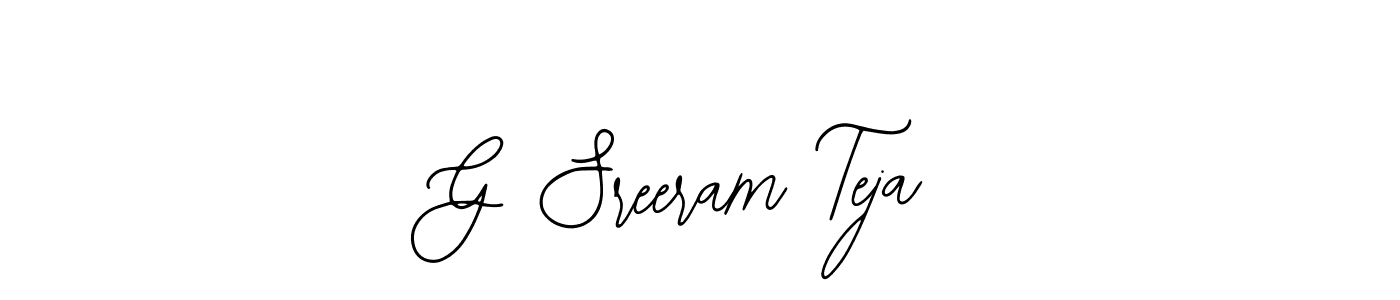 Make a short G Sreeram Teja signature style. Manage your documents anywhere anytime using Bearetta-2O07w. Create and add eSignatures, submit forms, share and send files easily. G Sreeram Teja signature style 12 images and pictures png