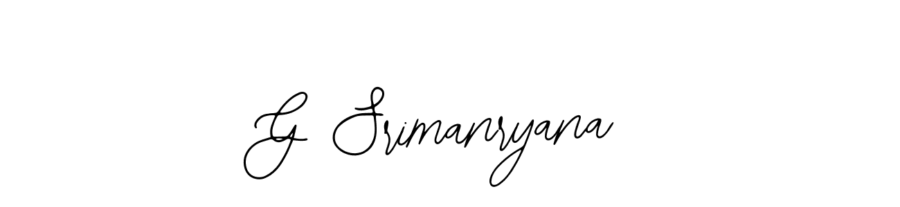 Make a beautiful signature design for name G Srimanryana. With this signature (Bearetta-2O07w) style, you can create a handwritten signature for free. G Srimanryana signature style 12 images and pictures png