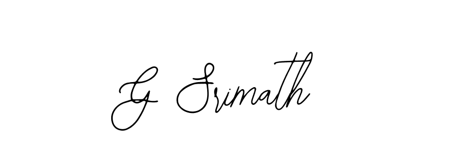 How to make G Srimath name signature. Use Bearetta-2O07w style for creating short signs online. This is the latest handwritten sign. G Srimath signature style 12 images and pictures png