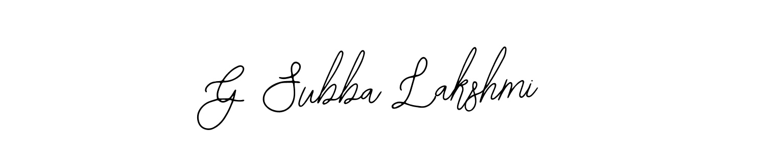 Make a beautiful signature design for name G Subba Lakshmi. Use this online signature maker to create a handwritten signature for free. G Subba Lakshmi signature style 12 images and pictures png