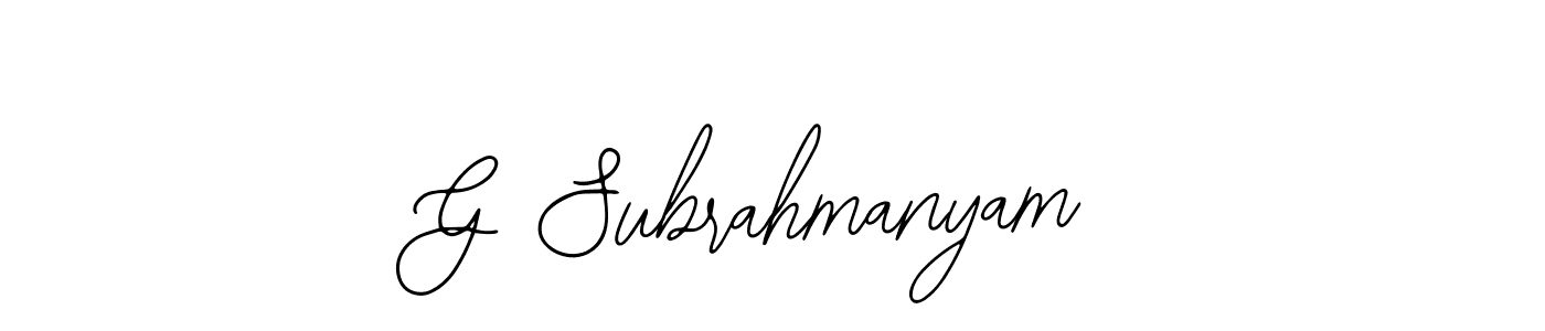 How to make G Subrahmanyam signature? Bearetta-2O07w is a professional autograph style. Create handwritten signature for G Subrahmanyam name. G Subrahmanyam signature style 12 images and pictures png