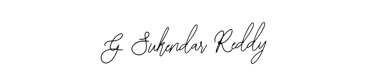 Use a signature maker to create a handwritten signature online. With this signature software, you can design (Bearetta-2O07w) your own signature for name G Sukendar Reddy. G Sukendar Reddy signature style 12 images and pictures png