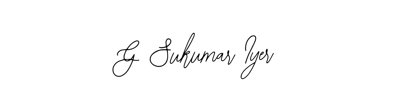 It looks lik you need a new signature style for name G Sukumar Iyer. Design unique handwritten (Bearetta-2O07w) signature with our free signature maker in just a few clicks. G Sukumar Iyer signature style 12 images and pictures png