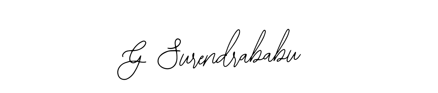 Use a signature maker to create a handwritten signature online. With this signature software, you can design (Bearetta-2O07w) your own signature for name G Surendrababu. G Surendrababu signature style 12 images and pictures png