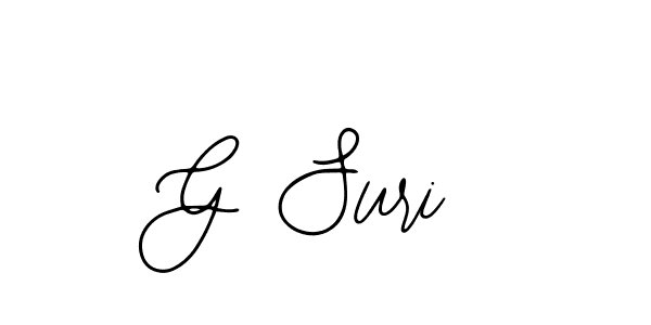 The best way (Bearetta-2O07w) to make a short signature is to pick only two or three words in your name. The name G Suri include a total of six letters. For converting this name. G Suri signature style 12 images and pictures png