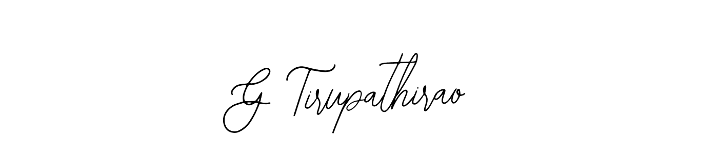 Create a beautiful signature design for name G Tirupathirao. With this signature (Bearetta-2O07w) fonts, you can make a handwritten signature for free. G Tirupathirao signature style 12 images and pictures png