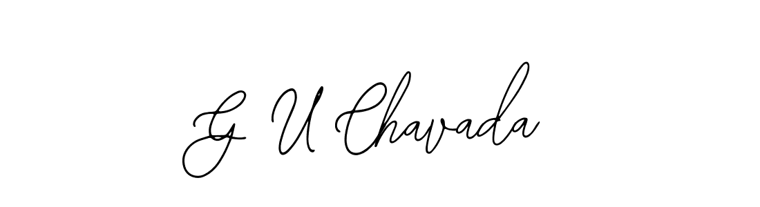 Use a signature maker to create a handwritten signature online. With this signature software, you can design (Bearetta-2O07w) your own signature for name G U Chavada. G U Chavada signature style 12 images and pictures png