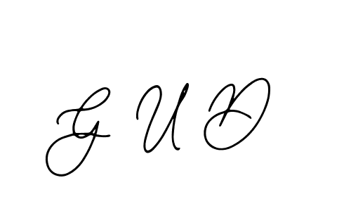 Similarly Bearetta-2O07w is the best handwritten signature design. Signature creator online .You can use it as an online autograph creator for name G U D. G U D signature style 12 images and pictures png