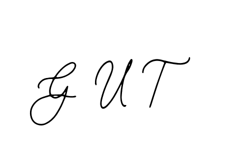 How to make G U T name signature. Use Bearetta-2O07w style for creating short signs online. This is the latest handwritten sign. G U T signature style 12 images and pictures png