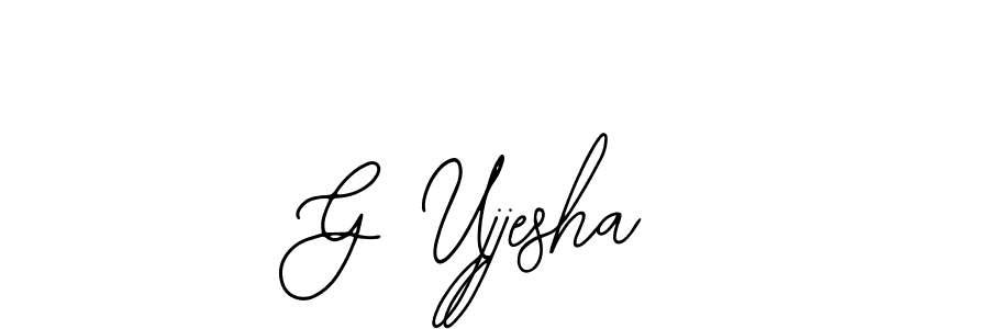Also we have G Ujjesha name is the best signature style. Create professional handwritten signature collection using Bearetta-2O07w autograph style. G Ujjesha signature style 12 images and pictures png