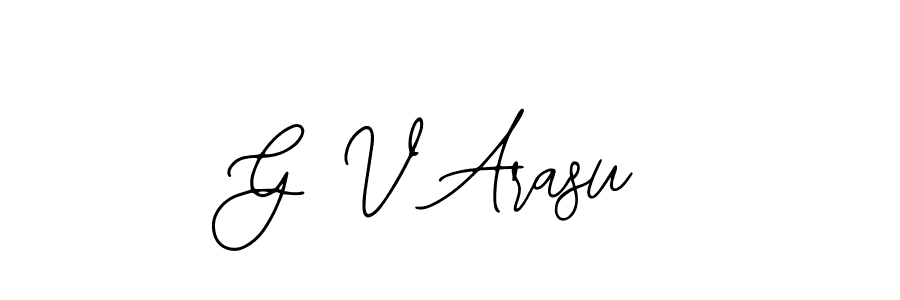 if you are searching for the best signature style for your name G V Arasu. so please give up your signature search. here we have designed multiple signature styles  using Bearetta-2O07w. G V Arasu signature style 12 images and pictures png