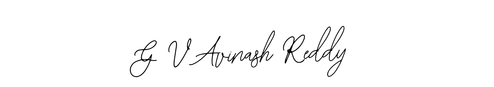 The best way (Bearetta-2O07w) to make a short signature is to pick only two or three words in your name. The name G V Avinash Reddy include a total of six letters. For converting this name. G V Avinash Reddy signature style 12 images and pictures png