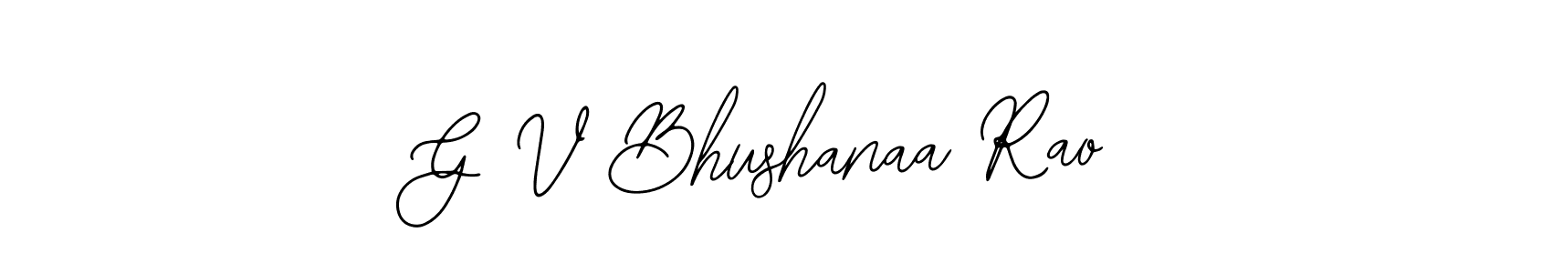 Make a beautiful signature design for name G V Bhushanaa Rao. With this signature (Bearetta-2O07w) style, you can create a handwritten signature for free. G V Bhushanaa Rao signature style 12 images and pictures png