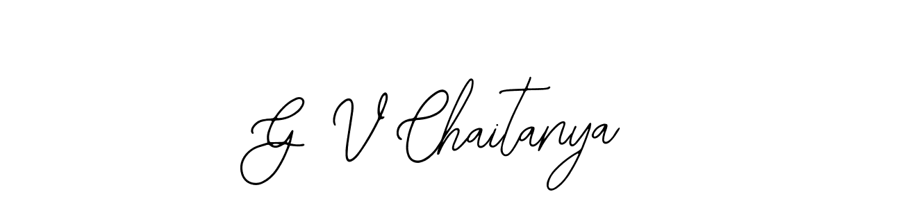 Use a signature maker to create a handwritten signature online. With this signature software, you can design (Bearetta-2O07w) your own signature for name G V Chaitanya. G V Chaitanya signature style 12 images and pictures png