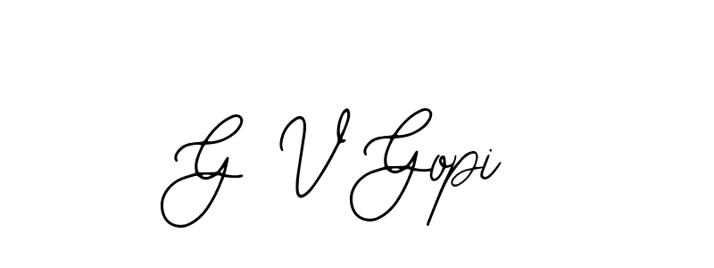 How to make G V Gopi name signature. Use Bearetta-2O07w style for creating short signs online. This is the latest handwritten sign. G V Gopi signature style 12 images and pictures png