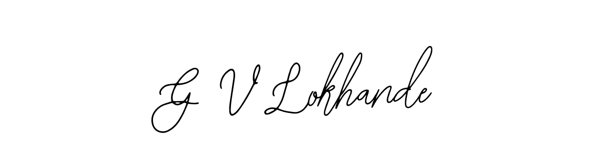 How to Draw G V Lokhande signature style? Bearetta-2O07w is a latest design signature styles for name G V Lokhande. G V Lokhande signature style 12 images and pictures png