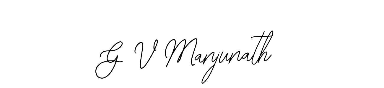 Use a signature maker to create a handwritten signature online. With this signature software, you can design (Bearetta-2O07w) your own signature for name G V Manjunath. G V Manjunath signature style 12 images and pictures png