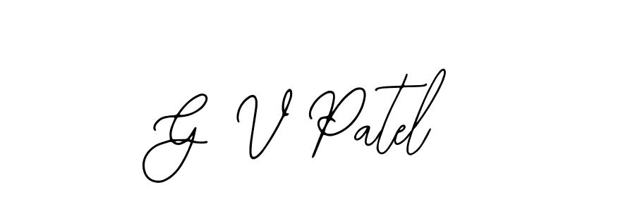 Make a beautiful signature design for name G V Patel. Use this online signature maker to create a handwritten signature for free. G V Patel signature style 12 images and pictures png