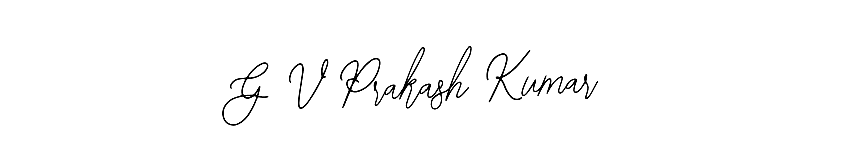 Design your own signature with our free online signature maker. With this signature software, you can create a handwritten (Bearetta-2O07w) signature for name G V Prakash Kumar. G V Prakash Kumar signature style 12 images and pictures png