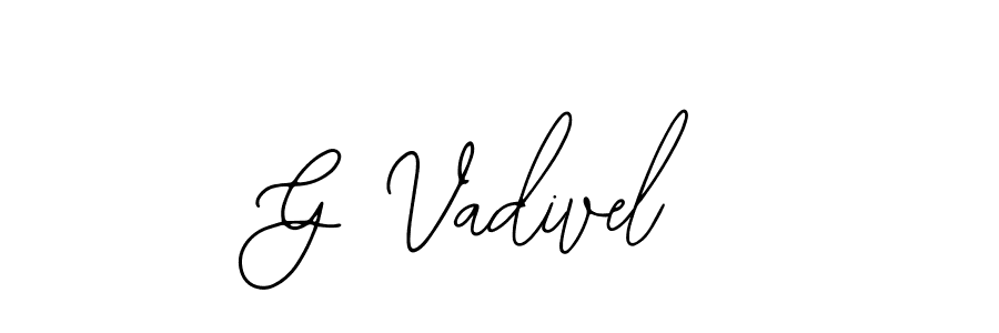 Similarly Bearetta-2O07w is the best handwritten signature design. Signature creator online .You can use it as an online autograph creator for name G Vadivel. G Vadivel signature style 12 images and pictures png