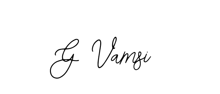 Use a signature maker to create a handwritten signature online. With this signature software, you can design (Bearetta-2O07w) your own signature for name G Vamsi. G Vamsi signature style 12 images and pictures png