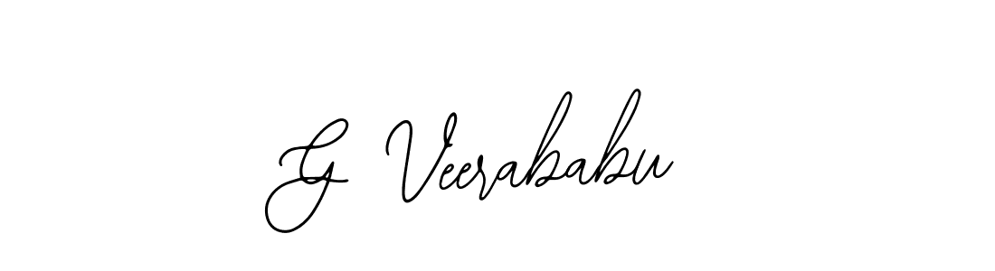 Use a signature maker to create a handwritten signature online. With this signature software, you can design (Bearetta-2O07w) your own signature for name G Veerababu. G Veerababu signature style 12 images and pictures png