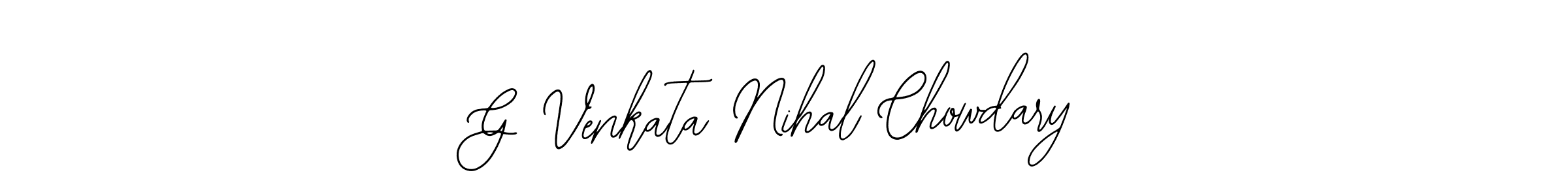 Similarly Bearetta-2O07w is the best handwritten signature design. Signature creator online .You can use it as an online autograph creator for name G Venkata Nihal Chowdary. G Venkata Nihal Chowdary signature style 12 images and pictures png