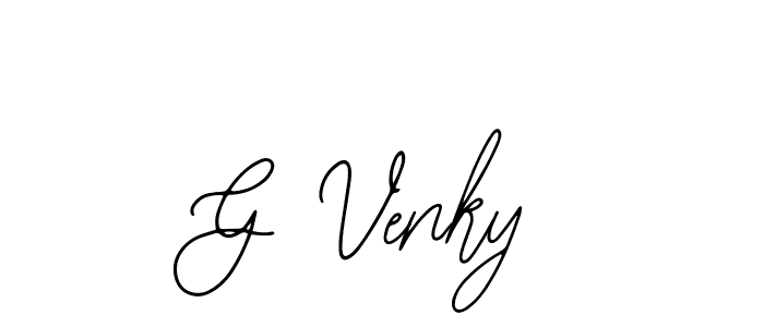 Design your own signature with our free online signature maker. With this signature software, you can create a handwritten (Bearetta-2O07w) signature for name G Venky. G Venky signature style 12 images and pictures png