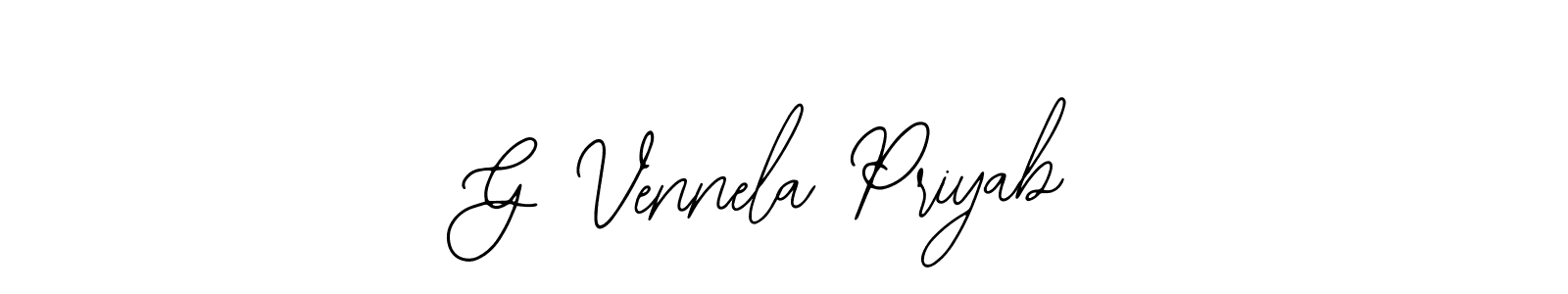 How to make G Vennela Priyab signature? Bearetta-2O07w is a professional autograph style. Create handwritten signature for G Vennela Priyab name. G Vennela Priyab signature style 12 images and pictures png