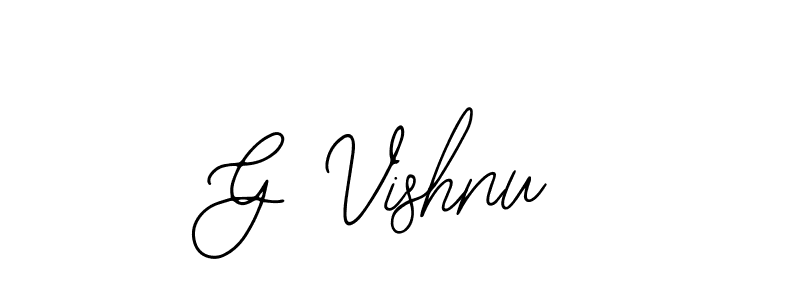 How to make G Vishnu signature? Bearetta-2O07w is a professional autograph style. Create handwritten signature for G Vishnu name. G Vishnu signature style 12 images and pictures png